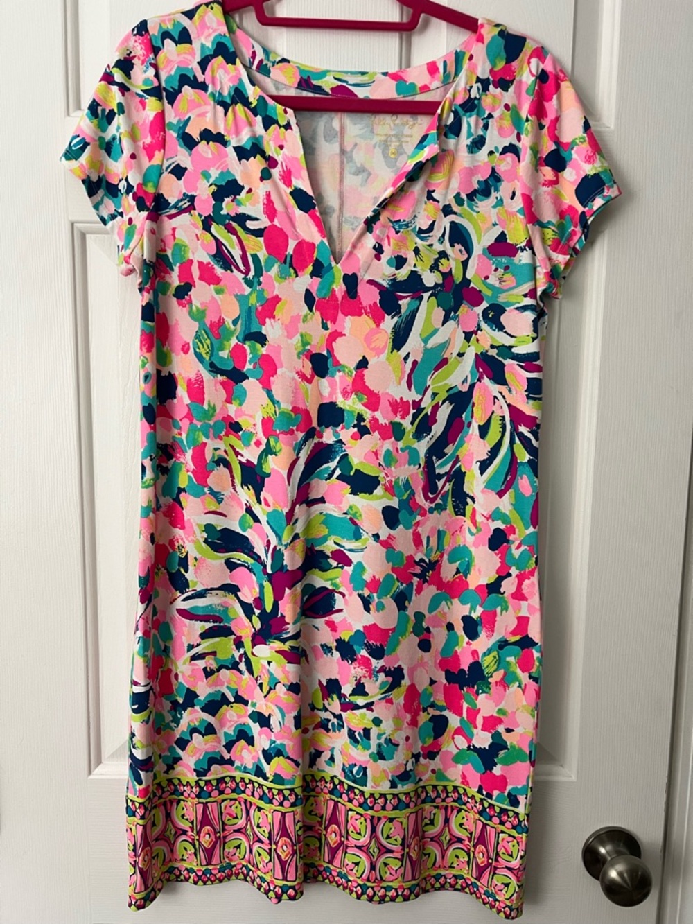 Lilly Pulitzer Sophiletta Dress Pina Colada Club print Medium EEUC